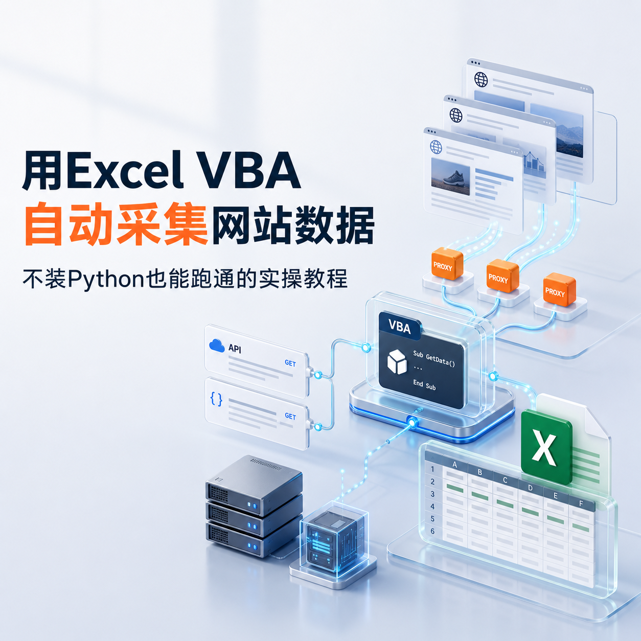 用Excel VBA自动采集网站数据，不装Python也能跑通的实操教程