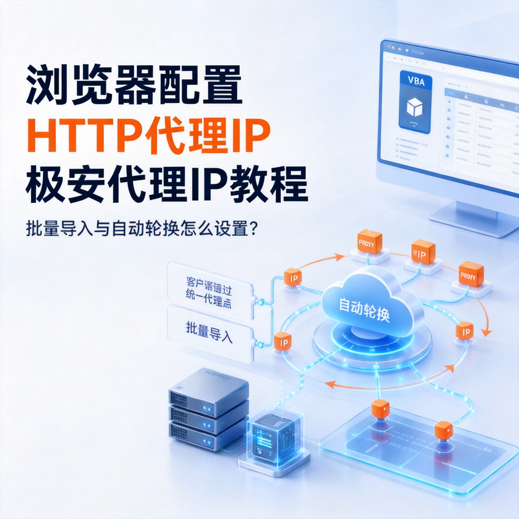 浏览器配置HTTP代理IP教程：批量导入与自动轮换怎么设置？