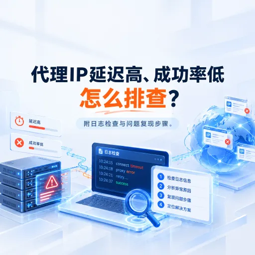 代理IP延迟高、成功率低怎么排查？附日志检查与问题复现步骤